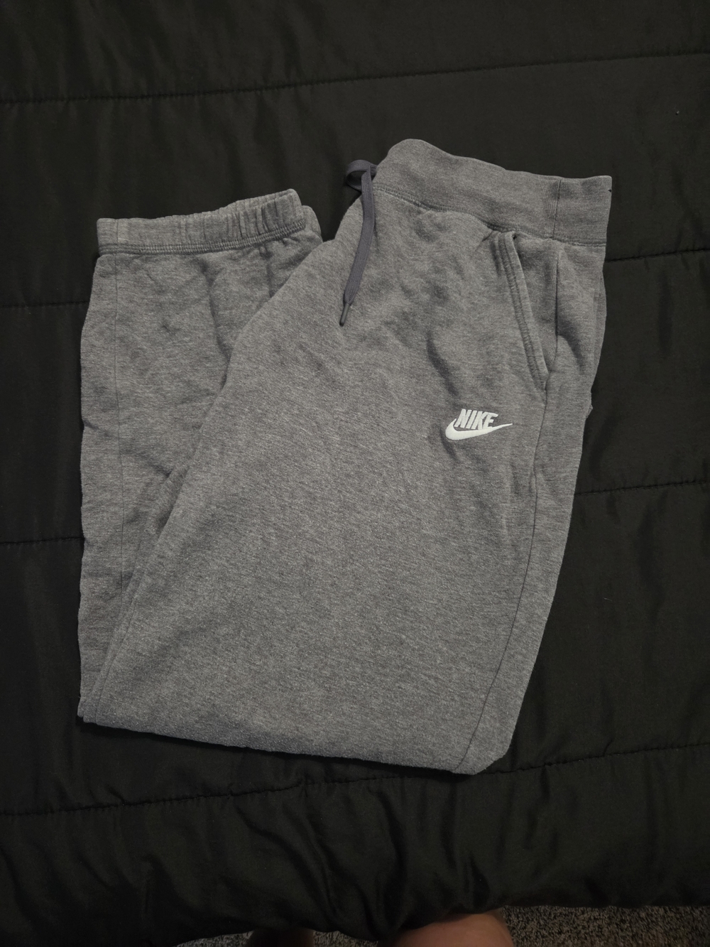 Nike Gray Women's Track Joggers with White Logo